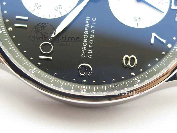 MIROTIME 0217 Modern Portuguese IW371404 ZF V3 1:1 Best Edition SS Black Dial On Black Leather Strap A 7267